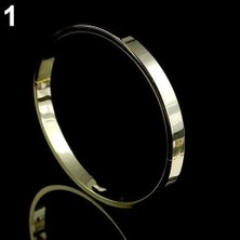Düz Model Bileklik Gold Renk Kelepçe