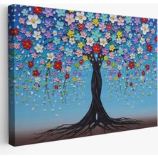 Çiçek Senfonisi Dekoratif Kanvas Tablo, Duvar Dekoru 6567