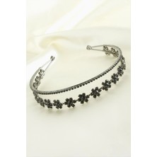 Çiçek Lüks Taşlı Gelin Tacı