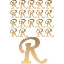 Teknotrust Karışık 20 Adet 4cm Pleksi Harf, Gold ve Yeşil Renk Seçenekleri