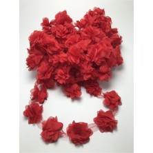 Kırmızı Tül Çiçek Lazer Kesim Top, Parti Süsleri, Dekorasyon Malzemeleri