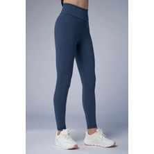 Kadın Carbon Yüksek Bel Toparlayıcılı Full Likralı Cepli Sporcu Tayt 4056