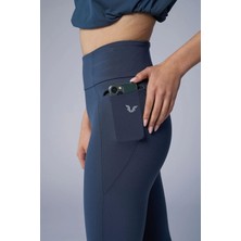 Kadın Carbon Yüksek Bel Toparlayıcılı Full Likralı Cepli Sporcu Tayt 4056