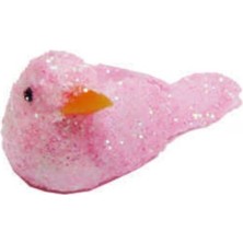 Teknotrust Pembe Simli Kuş Süsleri, 50 Adet, 1.5x3 Cm, Renkli ve Şık Detaylar