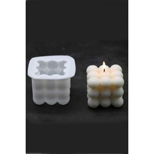 Teknotrust Beyaz Kare Silikon Mum Kalıbı, Şık ve Kullanışlı Ev Dekoru Ürünü