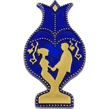 Teknotrust Laleli Altın Varaklı Lacivert Gelin-Damat Seti, 50 Adet, Çok Renkli Seçeneklerle