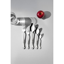 12 Kişilik Gümüş Tonlu Çatal Kaşık Takımı, 60 Parça, Şık ve Zarif Tasarım