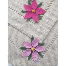 Happy Handmade -  Anneler Günü HEDIYESI/18X18 6lı Kahve Sunum Peçetesi Çeyizlik Iğne Oyalı Sunum Peçetesi Antikalı