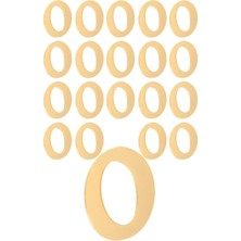 Teknotrust 20 Adet Renkli Pleksi Harf 4cm Gold, Şık ve Çekici Dekorasyon Malzemesi