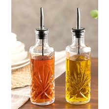 Şeffaf 2'li Cam Yağlık ve Sirkelik Seti, 18 Cm, Şık ve Kullanışlı Tasarım