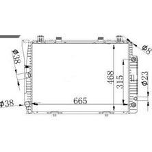 MGA-80880 - Su Radyatoru Brazıng (Mercedes: 300 SE300 Sel S 320S 280)
