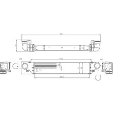 MGA-80274 - Turbo Radyatoru Brazıng 64MM (Mercedes  W203|W209 C180-200CDI C200 Komp 02<07 )