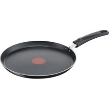 Titanyum Krep Tava 25 Cm, Dayanıklı ve Şık, Siyah Renkli
