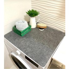 Keçe Çamaşır Makinesi Örtüsü Makine Üstü Pad 50*60 cm Gri