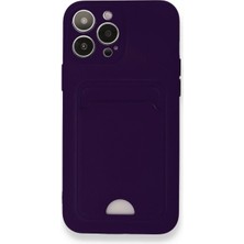 Emos Avm iPhone 13 Pro Max Kılıf Kelvin Kartvizitli Silikon - Derin Mor