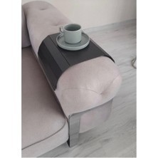 Siyah Koltuk Tepsisi Yan Sehpa - Amerikan Servisi Koltuk Kenarı 25X45 cm