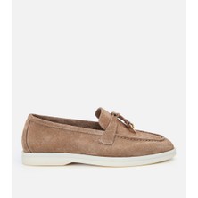 Hotiç Kadın Deri Bej Loafer