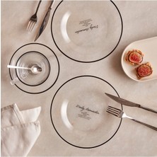 4'lü Siyah Pasta Tabağı Seti - 19 Cm, Şık ve Kullanışlı Mutfak Aksesuarı