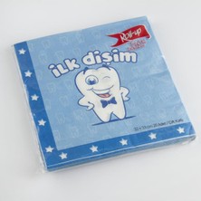 20'li ve 20'li Set, Mavi Ilk Dişim Roll-Up Peçete 33*33