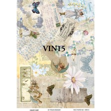 Lineart Pirinç Dekopaj Kağıdı VIN15