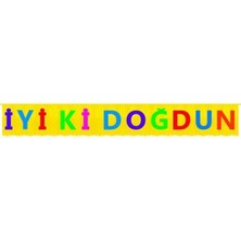 Teknotrust Çok Renkli Doğum Günü Banner Çerçevesi 210X20 Cm, 1 Adet