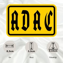Keyf'ince Shopping ADAC Otomobil Kulübü Pleksi Panjur Arması - 1 I Universal Vidalı Oto Panjur Süsü I Araba Panjur Süsü