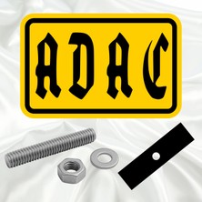 Keyf'ince Shopping ADAC Otomobil Kulübü Pleksi Panjur Arması - 1 I Universal Vidalı Oto Panjur Süsü I Araba Panjur Süsü