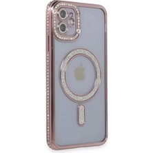Emos Avm iPhone 11 Kılıf Joke Simli Magneticsafe Kılıf - Pembe
