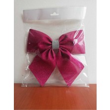 Teknotrust Fuşya Simli Eva Fiyonk 25X25 Cm, Şık ve Parlak Dekorasyon Aksesuarı