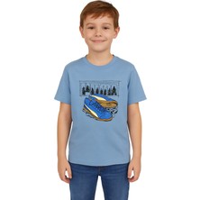 Puma Grafik  Açık Mavi Genç Tişört  (7–16 Yaş)  68993934