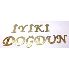 Teknotrust Yeşil Renkli Doğum Günü Yazılı Pleksi Harfler, Dekoratif ve Şık Tasarım