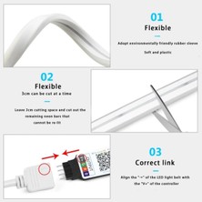 2.5 Metre 256 Renk Bluetooth Kontrol Renk Değiştiren Rgb Neon LED Şerit Işık Seti SB-6563