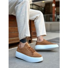 ET11 Bağcıklı Erkek Yüksek Taban Ithal Süet Taba Spor Ayakkabı