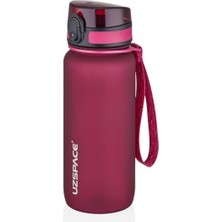 Uzspace 650ML Yeni Koleksiyon Soft Touch Tritan Su Şişesi Kırmızı