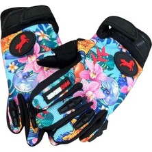 Motosiklet Çocuk Eldiveni Tpr Velcro Kids Motor Eldiven Flower