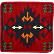 Dekoratif Otantik Çift Taraflı Fermuarlı Kilim Şark Köşesi Minder Kılıfı (40CMX41CM) MOD11