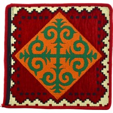 Dekoratif Otantik Çift Taraflı Fermuarlı Kilim Şark Köşesi Minder Kılıfı (40CMX41CM) MOD10