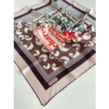 Cacharel Tivil Saf İpek Eşarp 8387313  -  991  -  49635 Pudra Karışık Desen