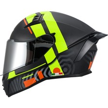 Sway 869 Strıp Black Yellow Kask