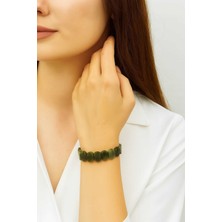 Yeşim Taşı Roleks Oval Kristal Kesim Bileklik