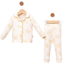 Celira Bbc Sarı Lüks Çıtçıtlı Kız Bebe Pijama Takımı