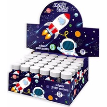 Mavi Dinozor ve Uzay Temalı Köpük Baloncuk Seti, 6'lı, Eğlenceli ve Renkli Kutuda