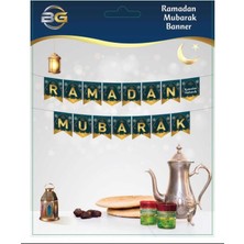Teknotrust Ramazan Süsü Banner, Şık ve Renkli Ramazan Temalı Dekorasyon Aksesuarı