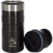 Comfort Therm Paslanmaz Çelik Benekli Siyah Termos Bardak, Mug 350ML