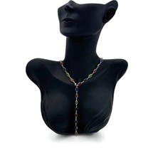 Eliosa Gümüş (Stainless Steel) Çok Renkli Y Çelik Kolye