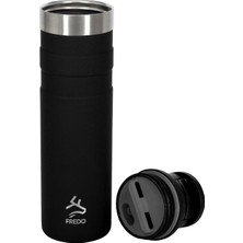 Comfort Therm Paslanmaz Çelik Siyah Termos Bardak, Mug 600ML