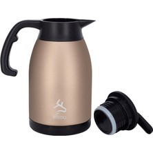 FREDO Big Therm 2 Lt Paslanmaz Çelik Rose Gold Çay Termosu, 24 Saat Soğuk, 12 Saat Sıcak Tutma