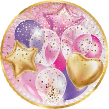 Teknotrust Pembe Uçan Balonlar Dekoratif Peçete Seti, Partilere Renk Kat!