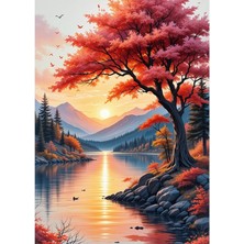 Bedeko Günbatımı Manzarası Mdf Tablo