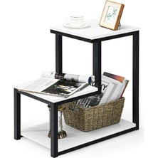 3 Katlı Kanepe Sehpası, Saklama Raflı Sehpa, Komodin, Merdiven Şeklinde Sehpa, Oturma Odası Veya Yatak Odası Için Sehpa